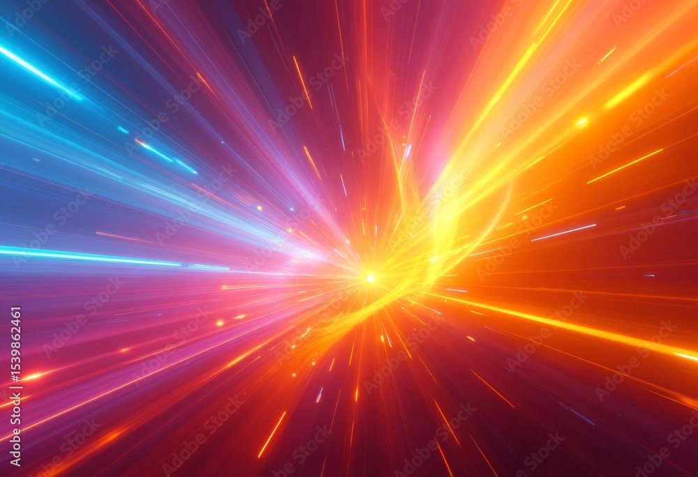 Poster Abstract Colorful Light Speed Animation Background