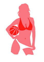 basketball fille sexy logo club