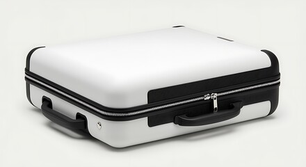 Modern White Carry-On Suitcase Lightweight Travel Luggage Design