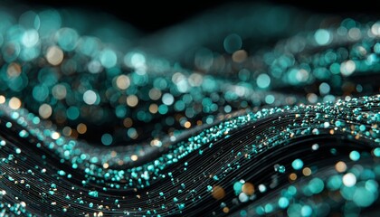 Fototapeta premium Swirling Particles and Bokeh Lights on a Textured Surface for Creative and Artistic Projects