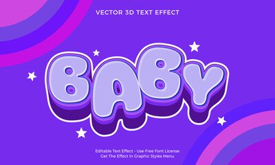Baby 3D Style Text Effect