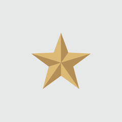 Obraz premium Gold star against white background minimalist five pointed star symbol for achievement success and recognition simple graphic design