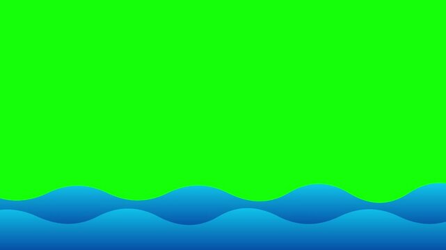 Looping Ocean Wave Background Animation Green Screen