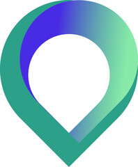 colorful location ping vector design icon