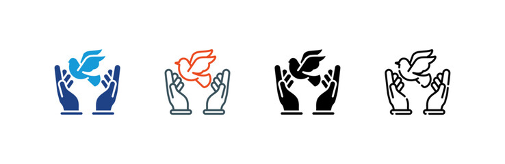 Obraz premium Freedom icon set multiple style collection