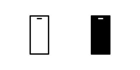 Smartphone Icon Set. A black icon of a smartphone, representing mobile communication.