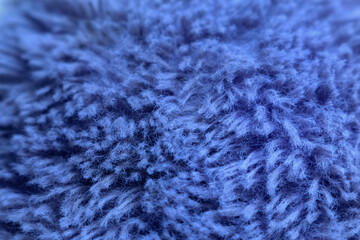 Close-up of blue feathers, background, beautiful cotton texture.