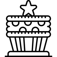 Cupcake Icon Vector Element