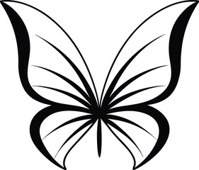 black and white butterfly