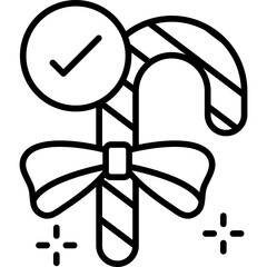 Candy Cane Icon Vector Element