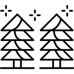Christmas Tree Icon Vector Element