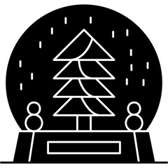 Snow Globe Icon Vector Element