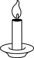 candle in a candlestick