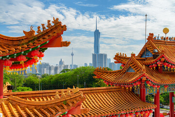 Scenic roof of the Thean Hou Temple, Kuala Lumpur, Malaysia