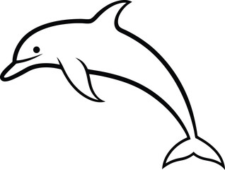 Obraz premium vector illustration of a dolphin