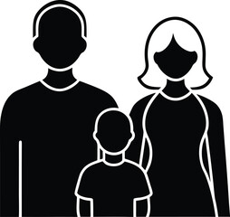 silhouette of a family