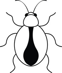 vector illustration of a silhouette of a Bee