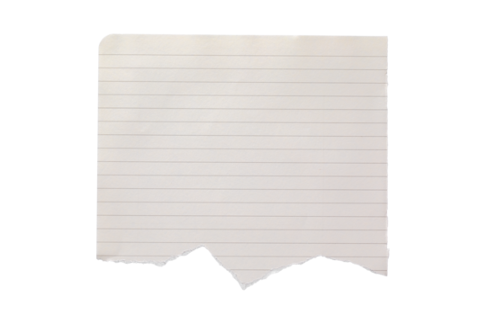 blank lined paper notebook paper with torn edges isolated on transparent background,note paper message office business tag sign
