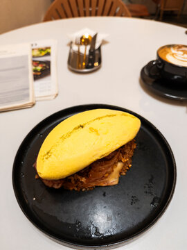 Japanese omurice on plate