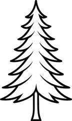 Obraz premium christmas tree silhouette