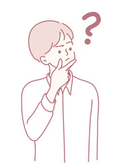 An artistic illustration depicting a thoughtful individual deeply pondering a complex question or idea