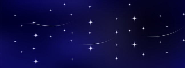 Starry vector sky. Seamless pattern