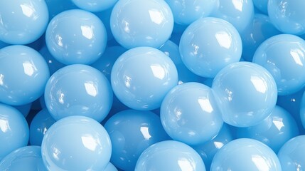 Light blue spherical balls, close, filling frame