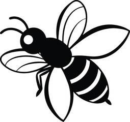 bee on white background