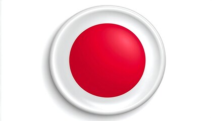 Japan Flag with Circle Badge Design.