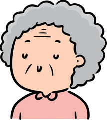 Illustration of elder woman
