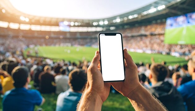 Blank Phone Screen with Stadium View.