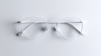 Stylish white frame glasses on a plain background showcasing modern eyewear design for fashion enthusiasts
