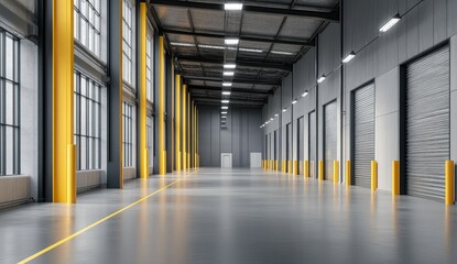 Empty modern warehouse interior (1)