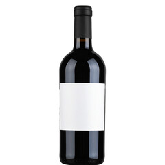 Elegant Wine Bottle: A sleek and stylish wine bottle stands upright. Showcasing the depth of the red wine within, poised for enjoyment and celebration.