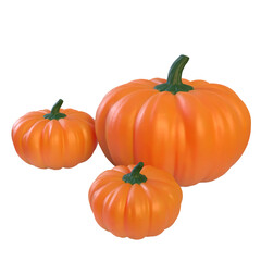 The Pumpkin for food or Holiday concept 3d Rendering.