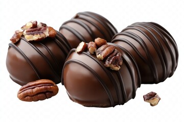 Obraz premium Pecan pralines isolated on a transparent background, png