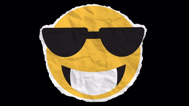 A cool sunglasses emoji with an open smile, radiating confidence, positivity, and effortless charm.