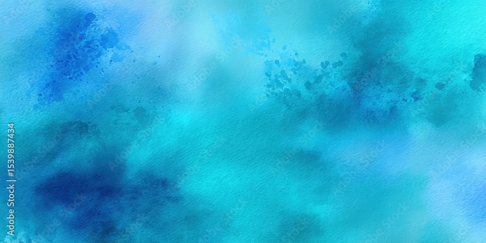 Poster abstract blue watercolor background with textured patterns and vibrant hues