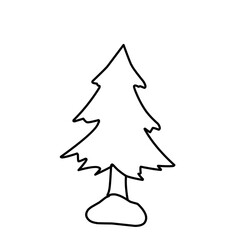 Fir Tree Outline 
