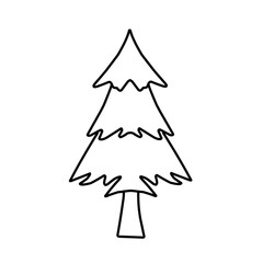 Fototapeta premium Fir Tree Outline 