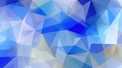 Fototapeta premium Vivid Blue Triangles: Abstract Geometric Vector Background