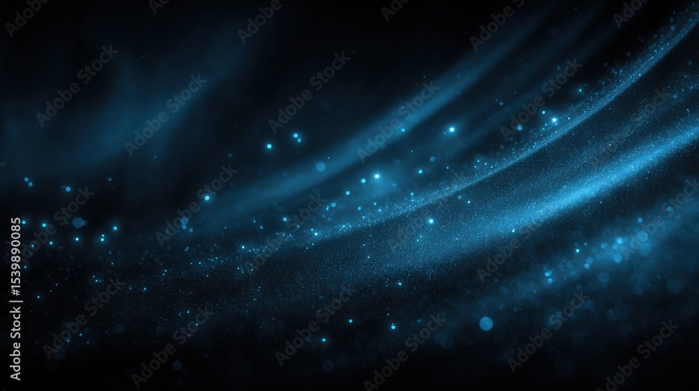 Poster abstract cosmic light streaks and sparkling star particles in deep space scene
