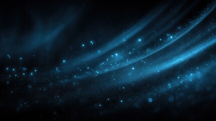 Obraz premium Abstract cosmic light streaks and sparkling star particles in deep space scene