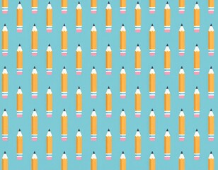 学校で使う鉛筆が並んだパターンの背景