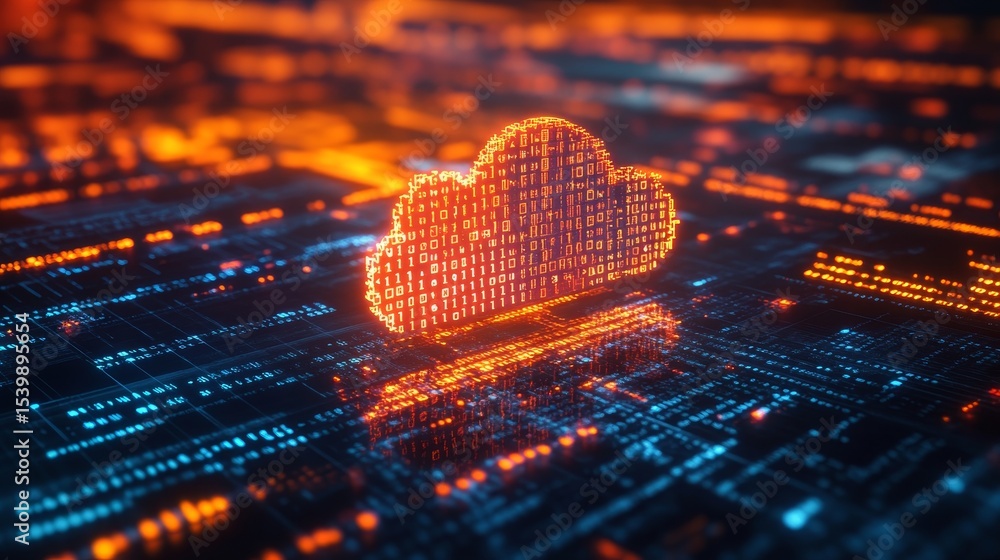 Poster the evolution of cloud computing a futuristic landscape with ai-driven data transmission and flow