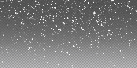 Heavy snowfall particles with soft bokeh PNG background