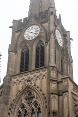 Independence Square and church in Azul, Argentina