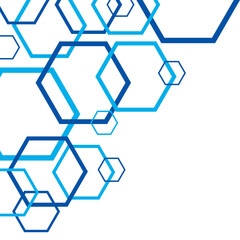 Geometric Hexagonal Tech Corner