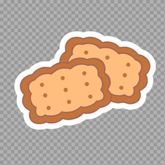 Cute Biscuit Cookie Illustration – Transparent Background

