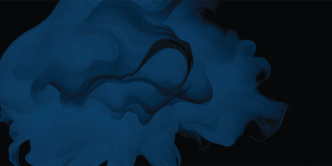Stylish dark background with elegant blue abstract liquid design

